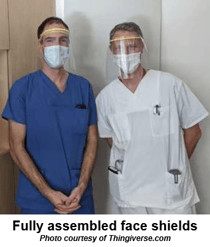 Fully-assembled face shields